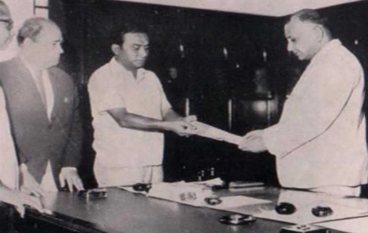 Members of Late Chintaharan Das’s family gifted 6.5 acres of his land for our project on 6th July, 1973
