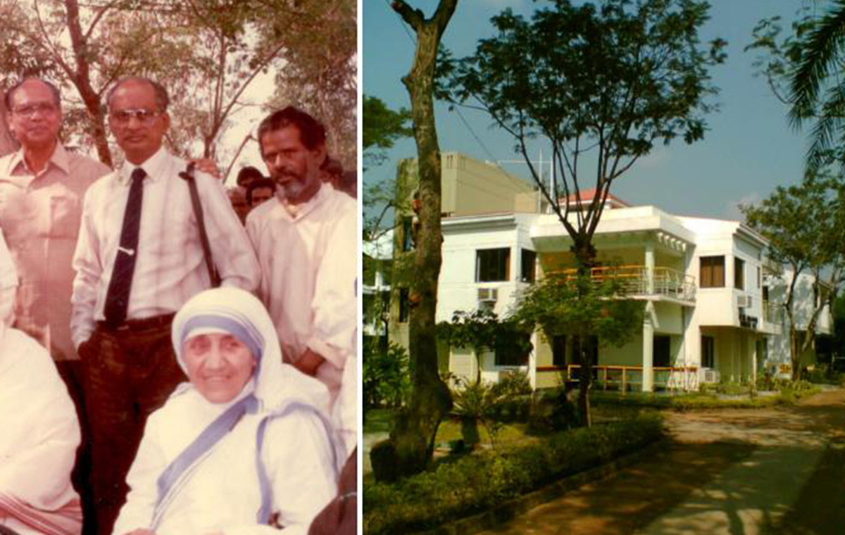 Mother Teresa lays foundation stone of “The Cottage of Peace” on 3rd November, 1979